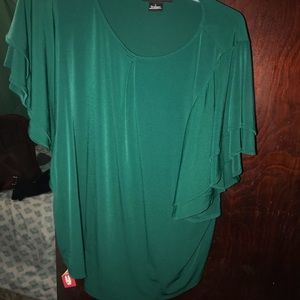 Green business blouse